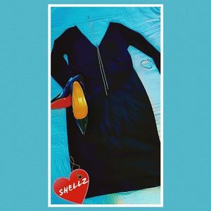 Black Deep V Criss-Cross Mini Dress